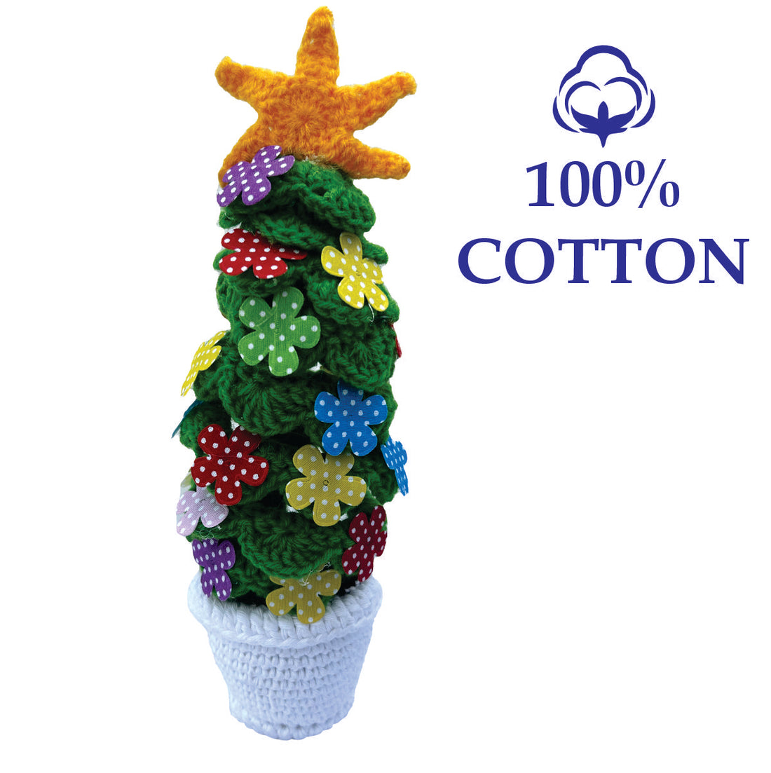 Crochet Handmade Christmas Decorations - Festive Holiday Decor for Home & Gifting (Christmas Tree)