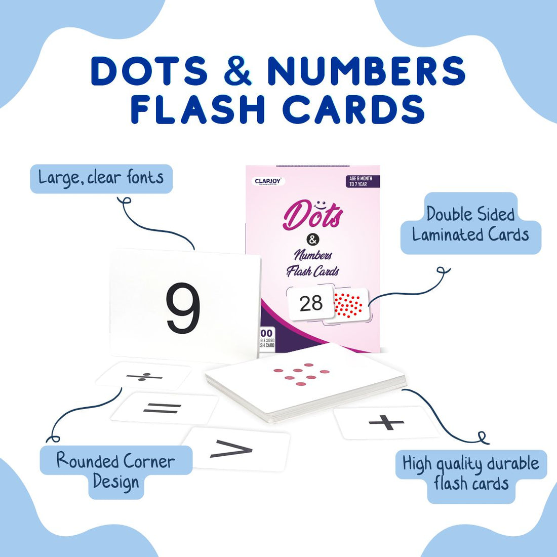 Clapjoy Dots and Numbers Flash Card