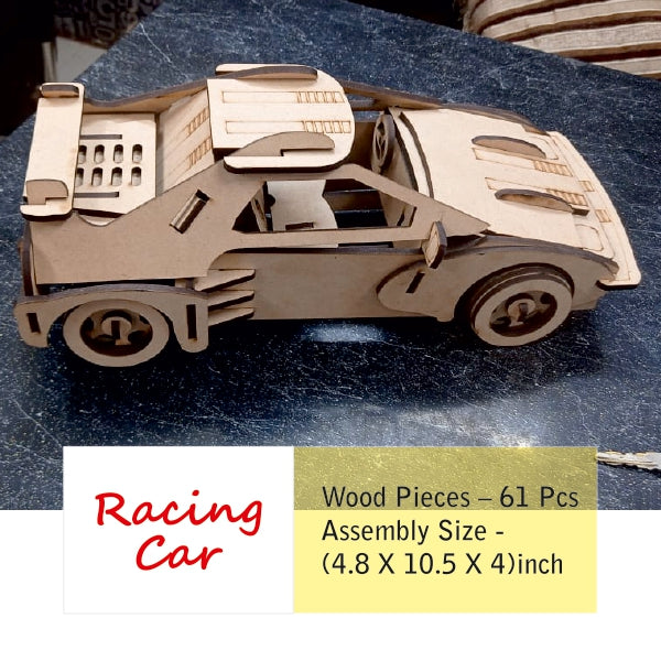 3D Wooden Puzzle Racing Car Formula 1