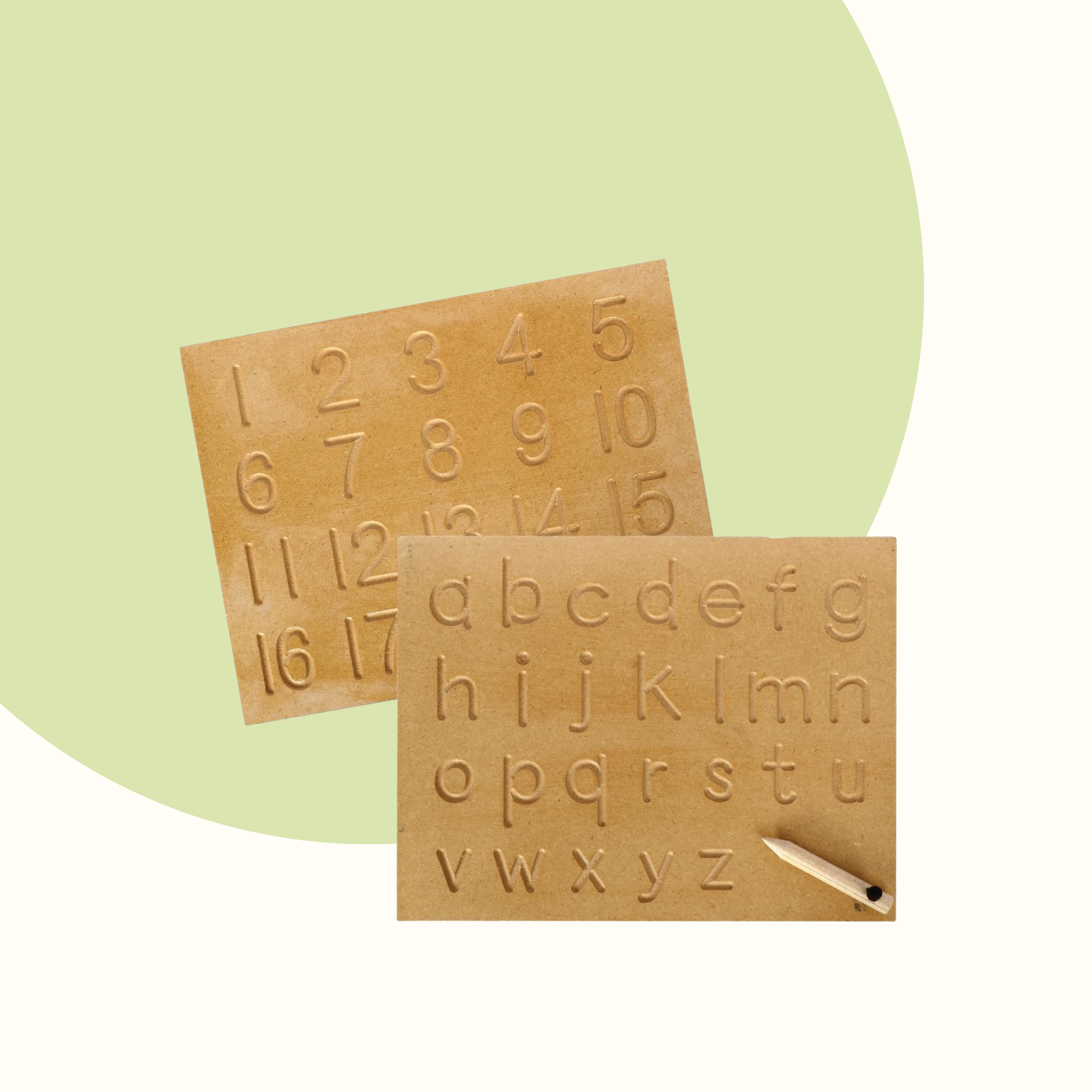 Numbers & Alphabets Educational Tracing Wooden Board Combo