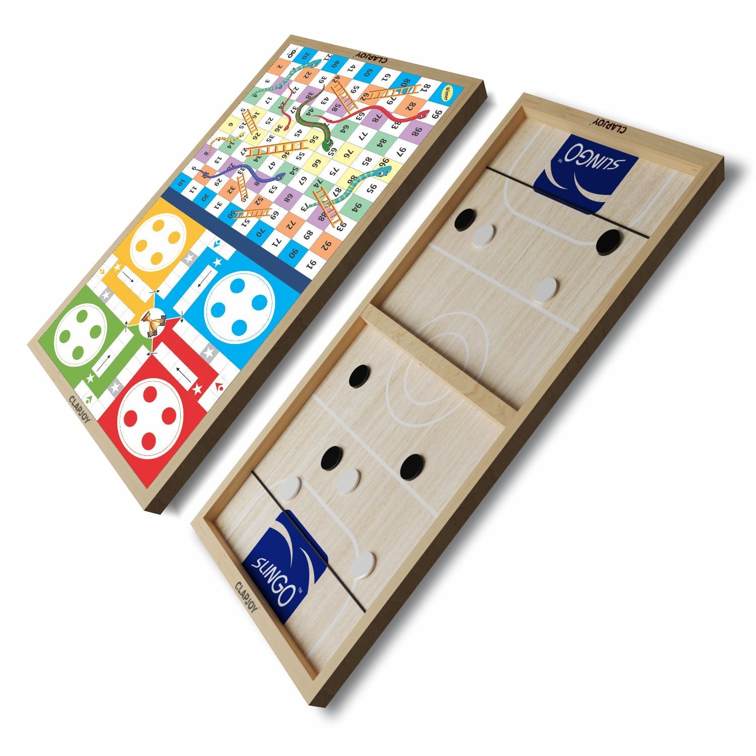 Clapjoy 3 in 1 Fastest Finger First Board Games for Adults & Kids