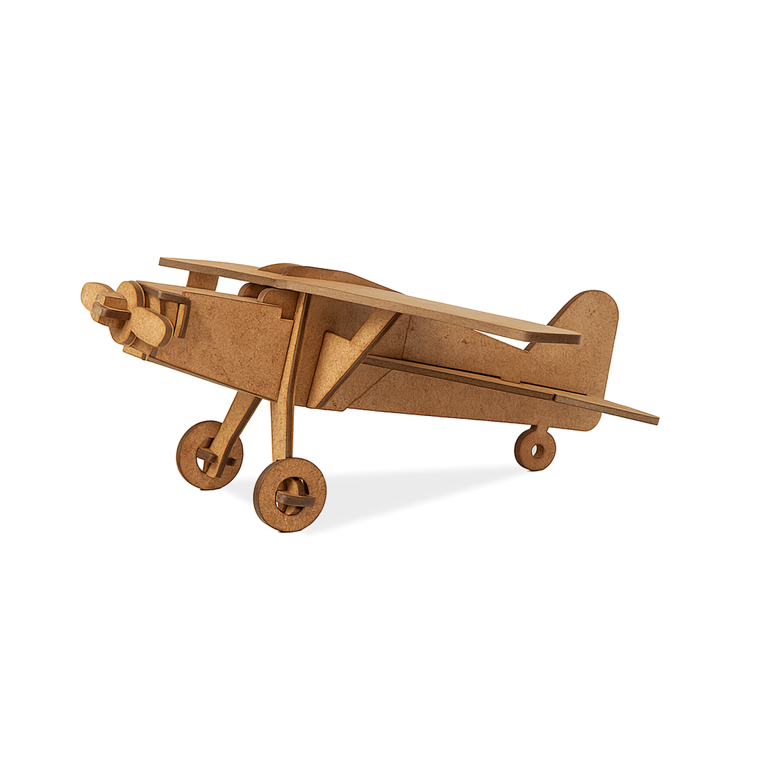 CLAPJOY Sky Crafter 3D DIY Wooden Puzzle, Build and Play Airplane Model, Boosts Cognitive Skills, Ages 8+
