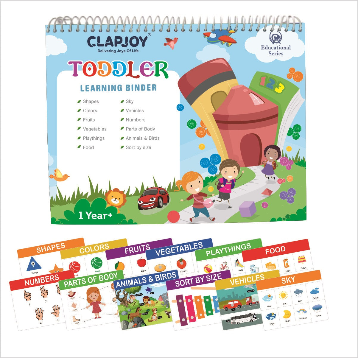 Clapjoy Velcro Book Level 1 Preschool Busy book for kids up to 3 years
