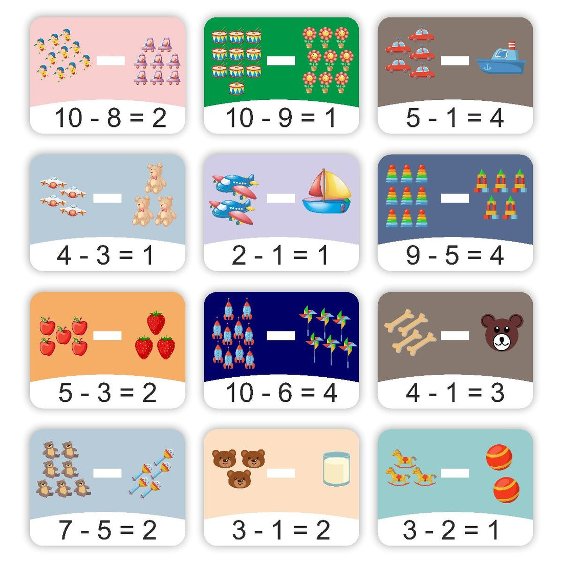 Clapjoy Math Master, Math Learning Game with Flash Cards for Kids of Ages 2+ Years