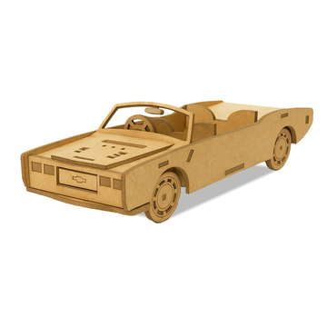 CLAPJOY 3D DIY Wooden Puzzle Speed Star Racer Car, Build and Paint Craft Kit with Tempra Colors and Water Color Pens, 8+ Years